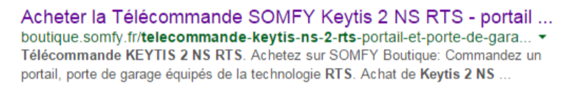 Resultat moteur de recherches