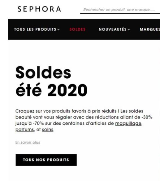 seo soldes sephora