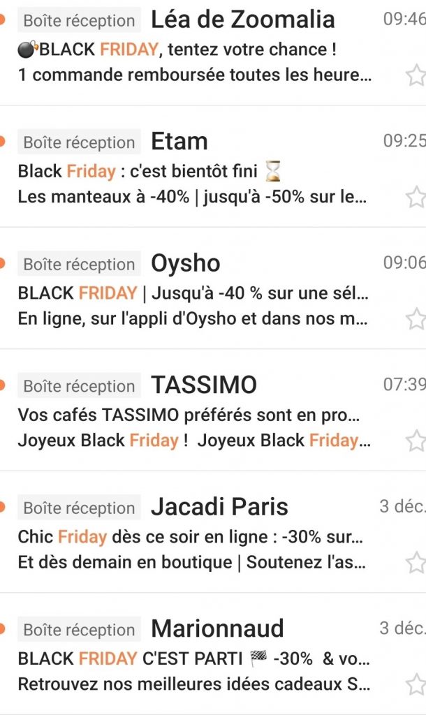 newsletters black friday