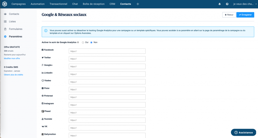 google-reseaux-sociaux-configurer-sendinblue