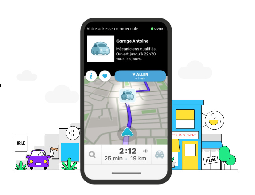 Publicité localisée sur Waze Ads