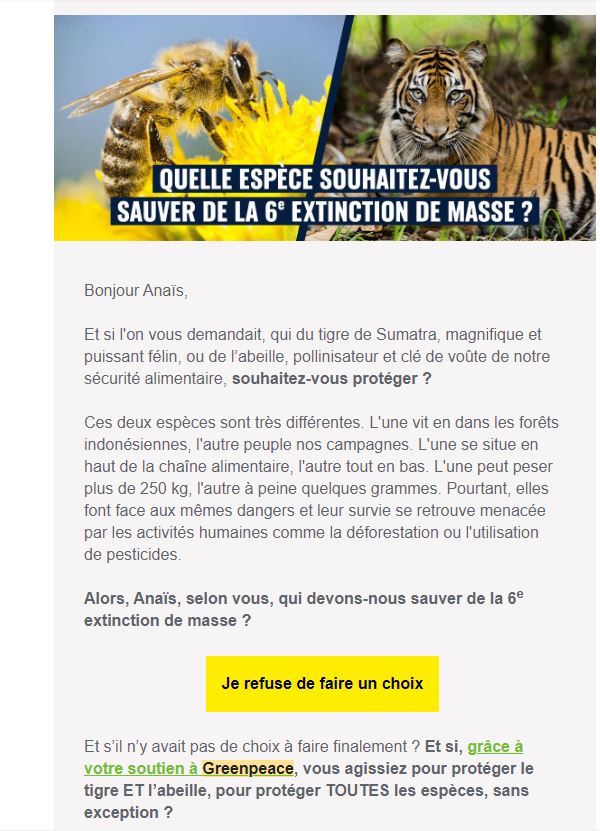 Newsletter de Greenpeace